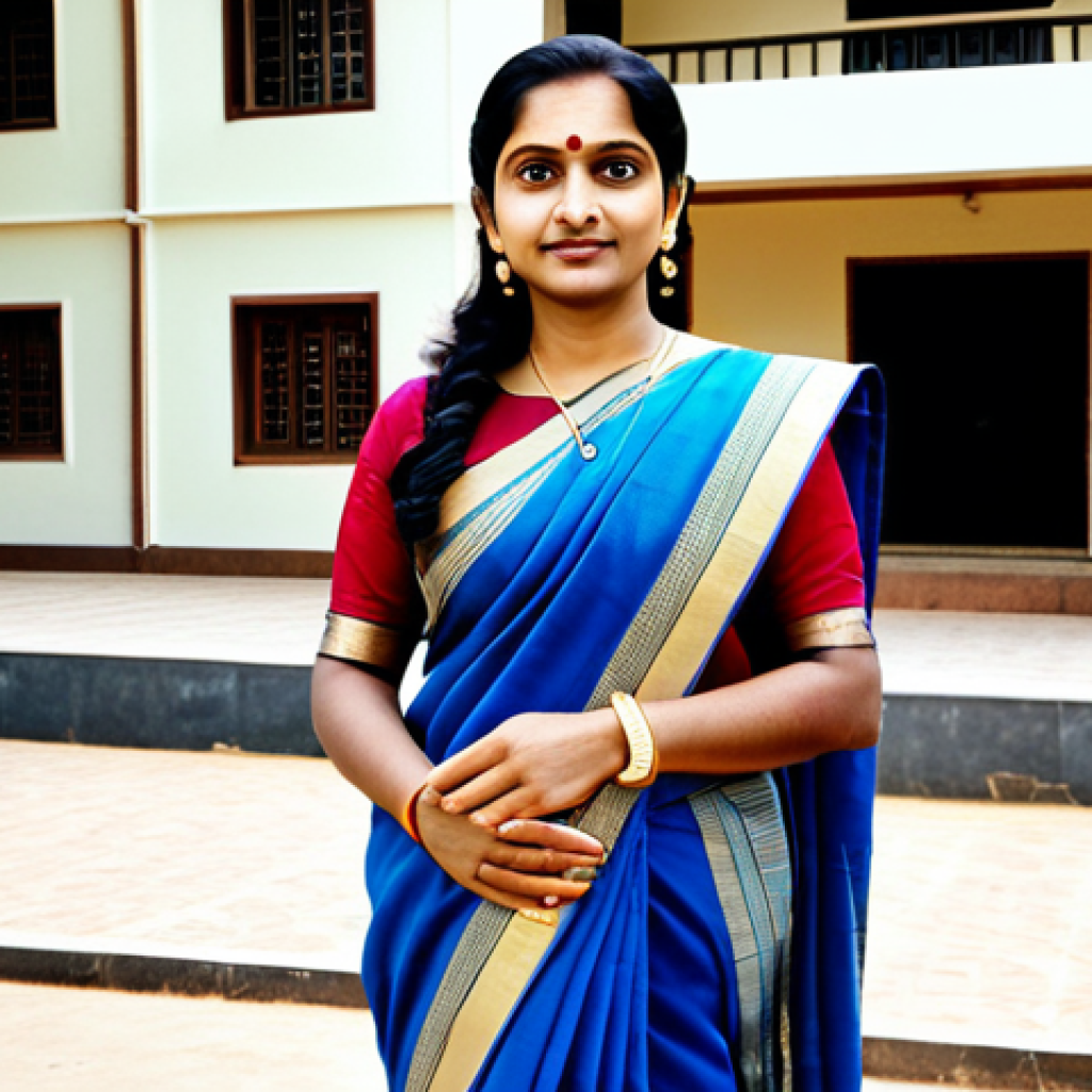 **

A professional female manager in a modest saree, overseeing a well-maintained government housing complex, fully clothed, appropriate attire, safe for work, perfect anatomy, natural proportions, professional photography, high quality, family-friendly environment.

**