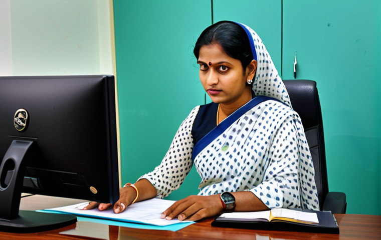 **A professional government officer in a modest sari, working at a desk in a modern government office in Dhaka, Bangladesh, fully clothed, appropriate attire, safe for work, perfect anatomy, natural proportions, professional photography, high quality.** (This represents the core of Public Administration in practice)