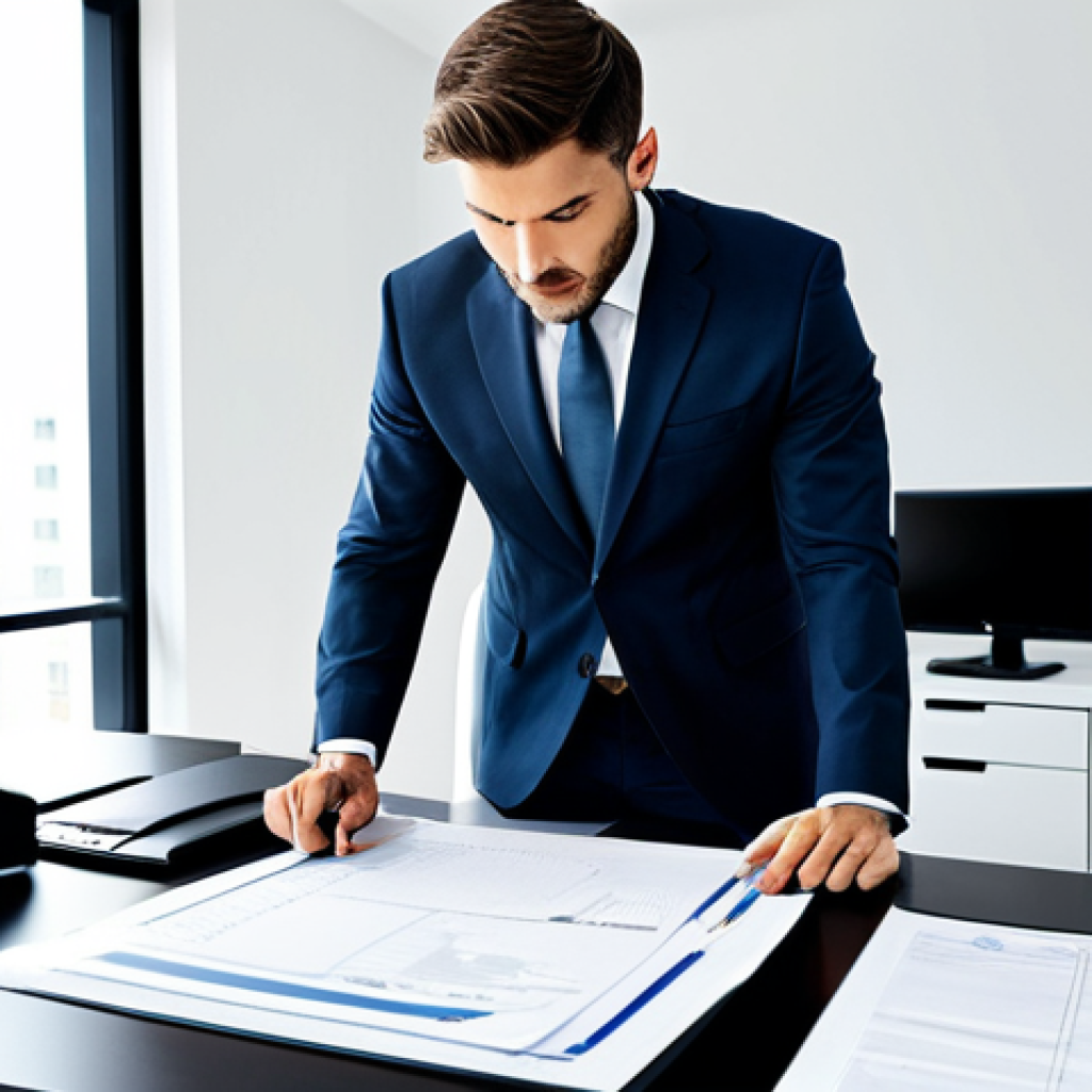 공공관리사와 관련된 국제 자격증의 비교 - **Image:** A modern office setting with a property manager in a business suit, reviewing documents a...