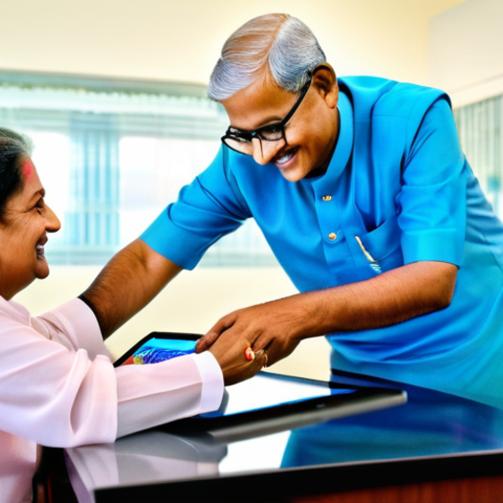 공공관리사 필수 자격증 목록 - **Prompt 1: Digital Public Service Interaction**
"A vibrant and modern government service center...