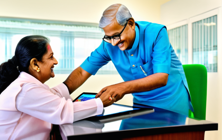 공공관리사 필수 자격증 목록 - **Prompt 1: Digital Public Service Interaction**
"A vibrant and modern government service center...