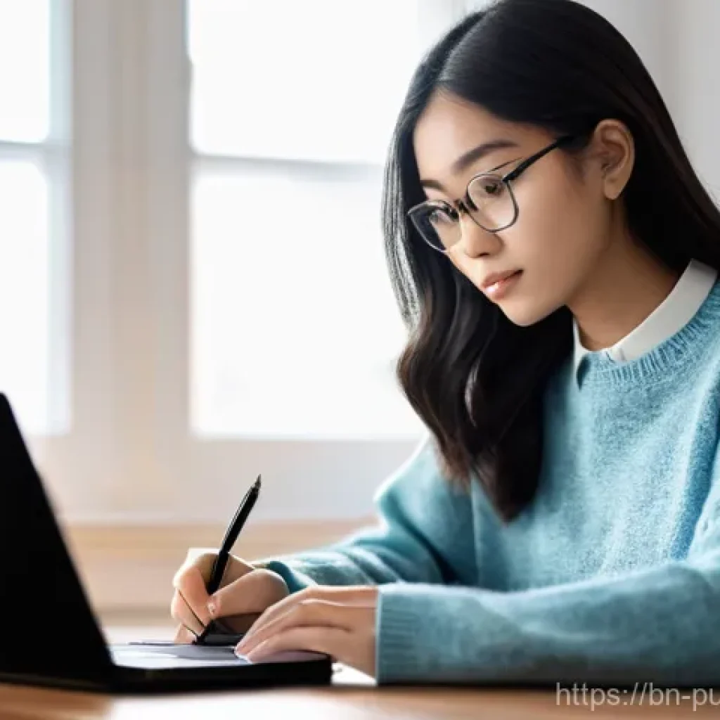 공공관리사 필기시험 대비를 위한 시간 관리 전략 - **Prompt 1: Focused Study Session**
A young female student, aged around 20, is seated comfortabl...