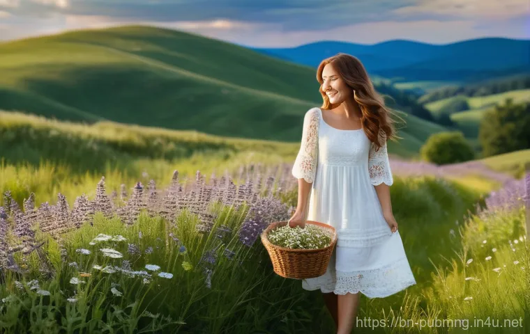 공공관리사 실무 프로젝트 사례 - A joyful young woman, approximately 20 years old, with long, wavy brown hair, is standing in a sunli...