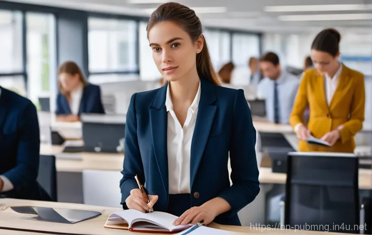 공공관리사 취업 후 첫 달 준비사항 - **Prompt 1: A New Beginning in a Modern Office**
A young professional, a public health manager, ...