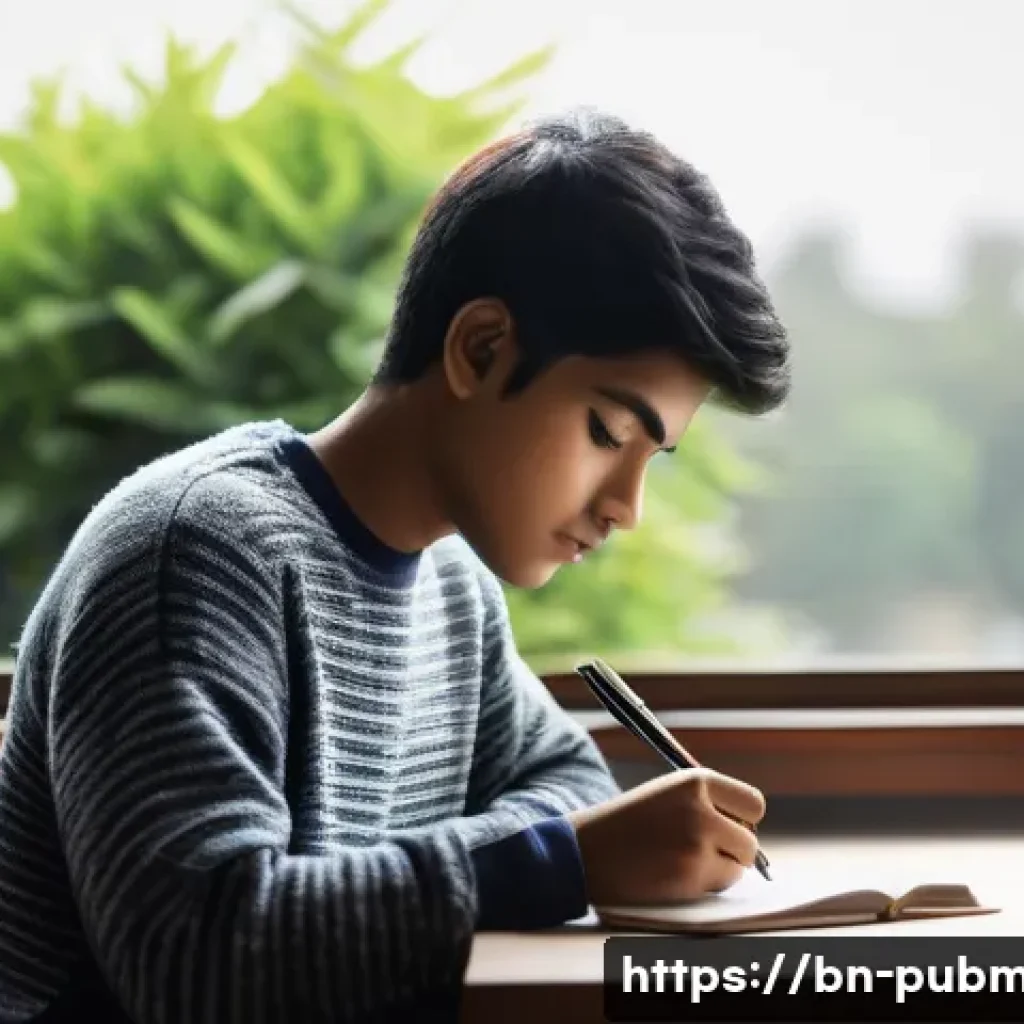 공공관리사 시험 준비를 위한 추천 스터디 방법 - **Prompt:** A young adult, early twenties, with a focused and determined expression, is seated at a ...