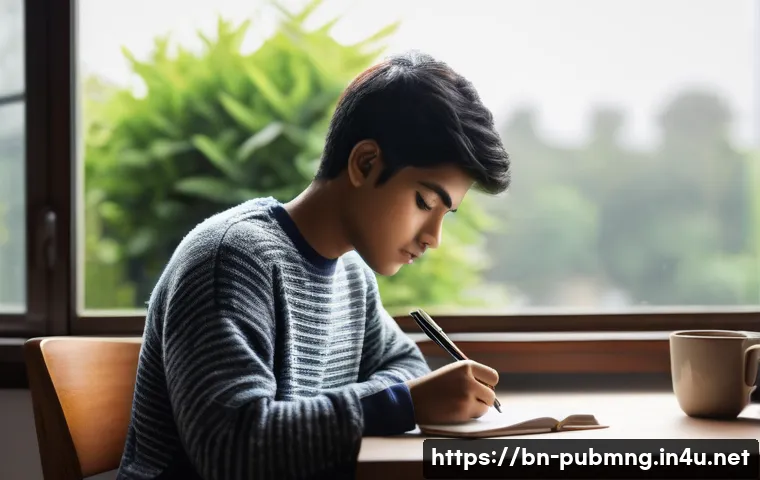 공공관리사 시험 준비를 위한 추천 스터디 방법 - **Prompt:** A young adult, early twenties, with a focused and determined expression, is seated at a ...