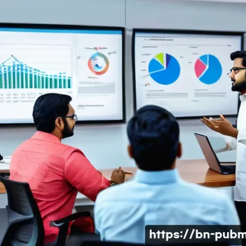 공공관리사 실무에서 발생하는 문제 해결 사례 - A vibrant office scene showing a diverse team of Bengali professionals engaged in a budget managemen...