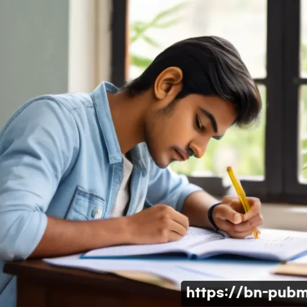 공공관리사 시험 준비 시간 분배 - A focused Bengali student studying at a neatly organized desk in a bright, quiet room with sunlight ...