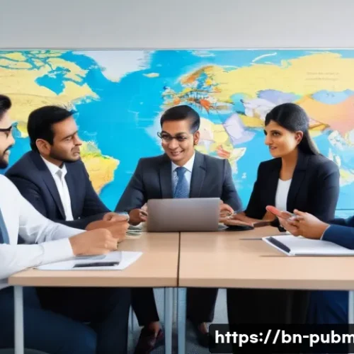 공공관리사 자격증으로 시작하는 글로벌 커리어 - A diverse group of professional adults in a modern office setting engaged in a collaborative meeting...