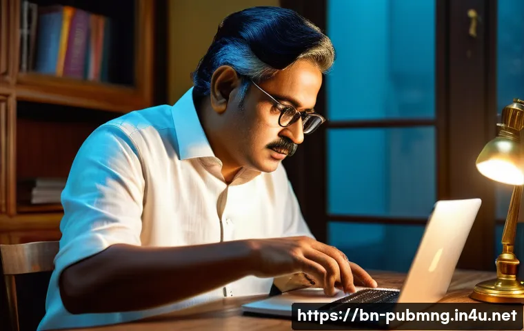 공공관리사 취업 시 추천하는 이력서 작성법 - A professional Bengali man sitting at a tidy wooden desk, carefully crafting a government job resume...
